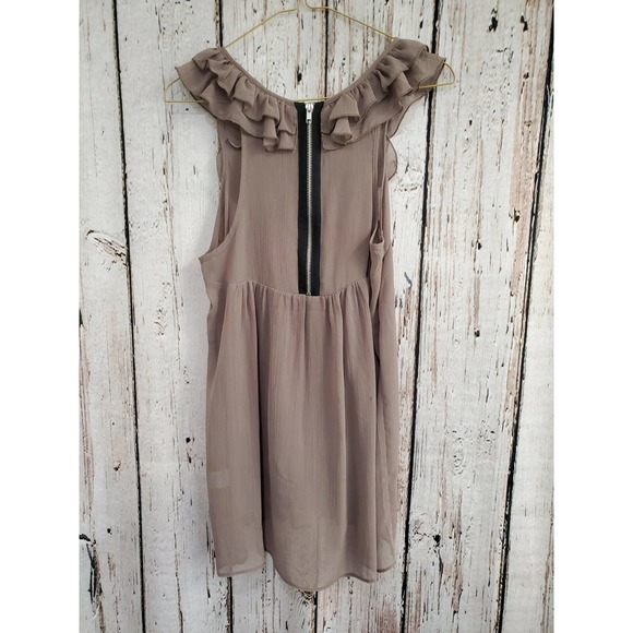 Tramp Designer Women's Small Tuxedo Pleat Ruffle Blouse Tank Top Chic Elegant - Picture 4 of 7